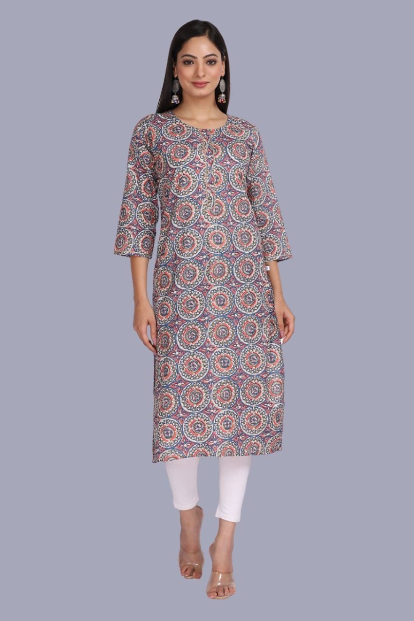 Multicolored Cotton Kurta