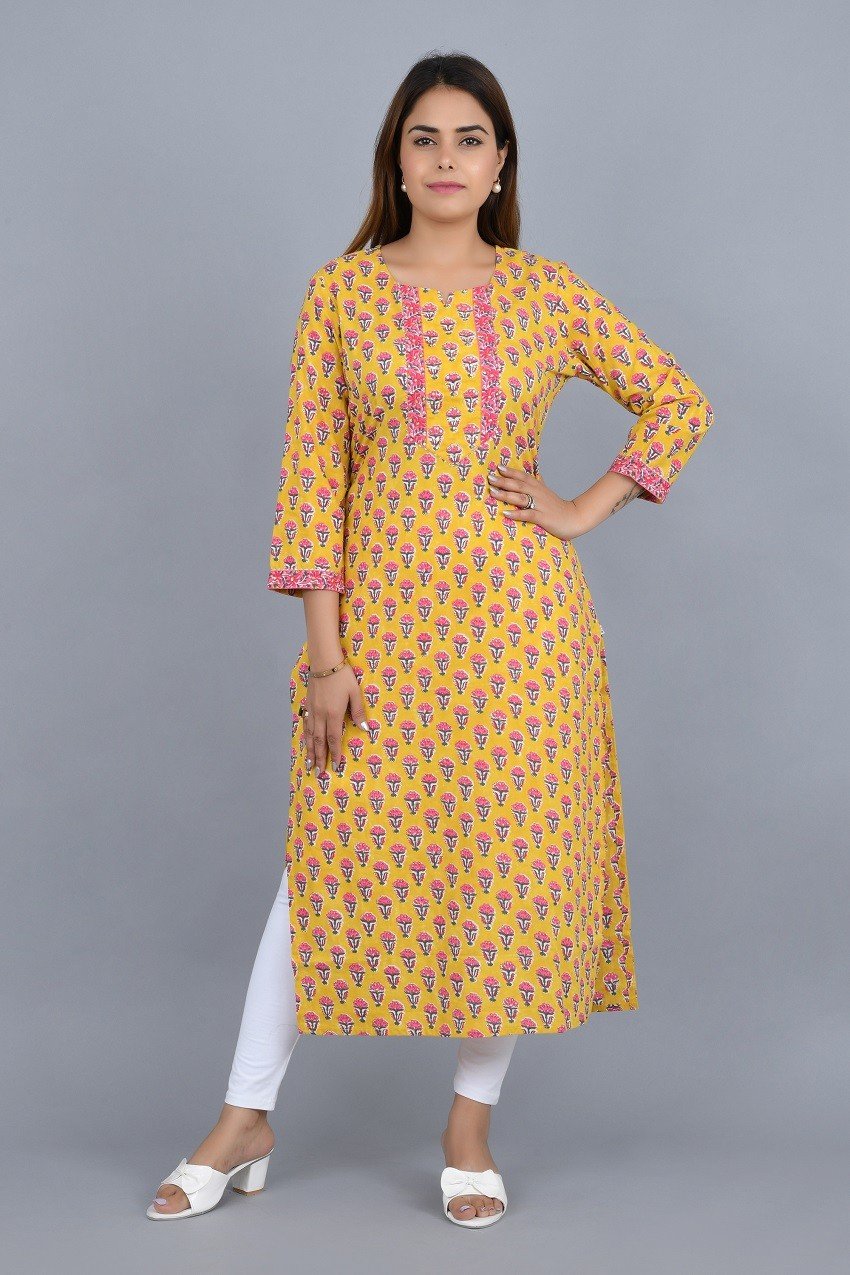 Classy Yellow Cotton Kurta