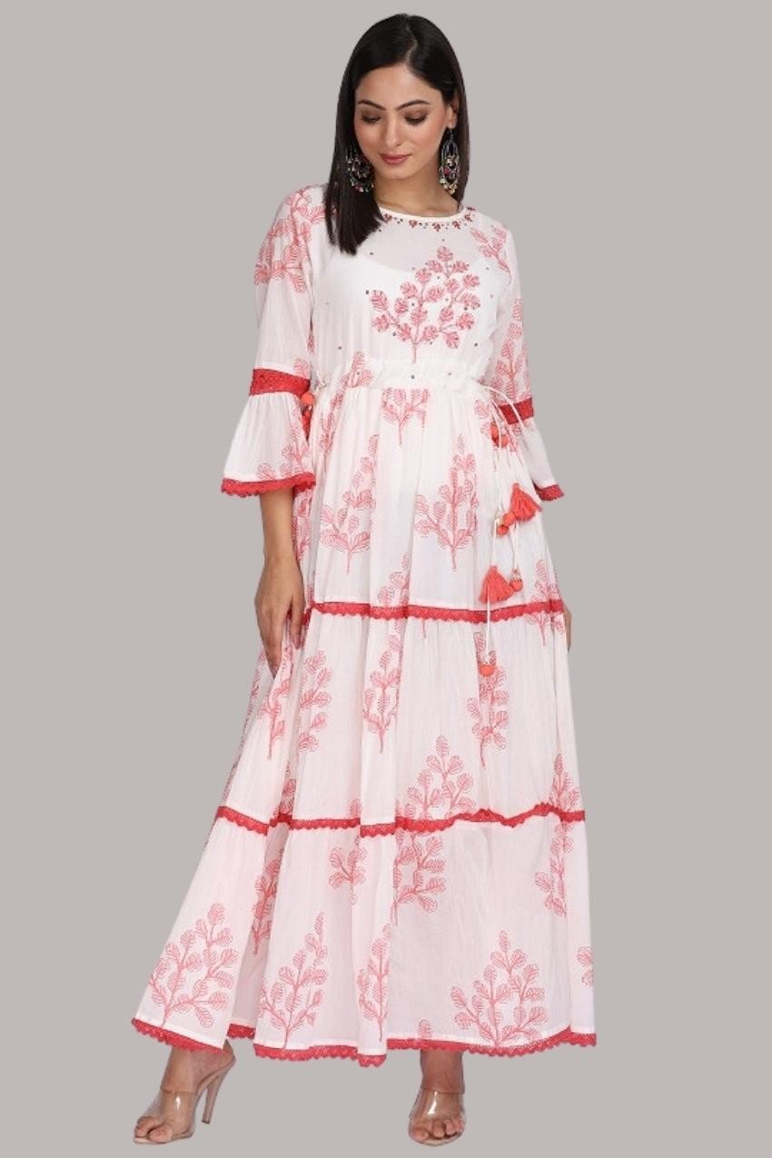 Elegant Fit & Flared Cotton Dress